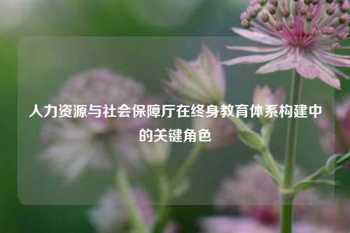 人力资源与社会保障厅在终身教育体系构建中的关键角色